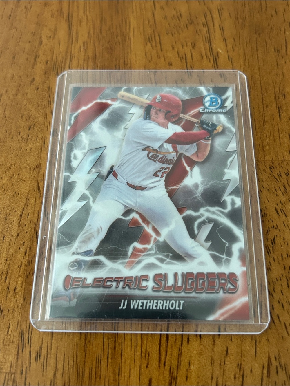 JJ Wetherholt Electric Sluggers Topps Baseball Card - St Louis Cardinals